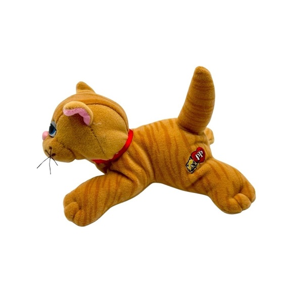 Vintage Pound Puppies Kitten Striped Orange Cat Plush Toy - Picture 2 of 7